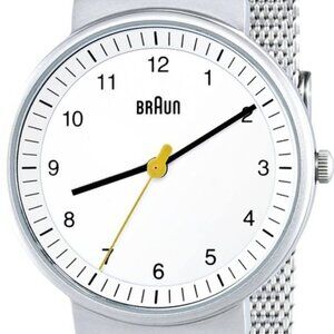 Braun Ladies 3-Hand Analogue Quartz Watch Stainless Steel Case, Model BN0031WHSL